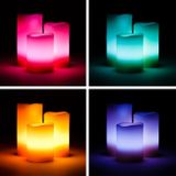 3 LED sviečky Multicolor s diaľkovým ovládaním
