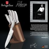 6-dielna sada nerezových nožov v stojane Berlinger Haus Kikoza Collection ružové zlato