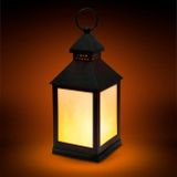 LED lampáš s imitáciou plameňa - čierny