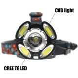 Výkonná nabíjateľná COB LED čelovka so zoomom a 5 čipmi 16000Lm