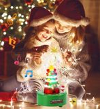 Vianočná hracia skrinka LED s tancujúcim snehuliakom