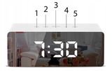 Digitálne zrkadlové hodiny s funkciou alarmu