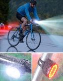 Sada nabíjateľných LED svetiel na bicykel