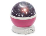 LED mini projektor hviezdna obloha - ružová
