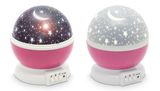 LED mini projektor hviezdna obloha - ružová