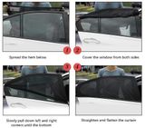 Univerzálne slnečné clony na bočné okná auta - 4ks