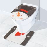 Vianočná dekorácia na WC sedadlo - snehuliak
