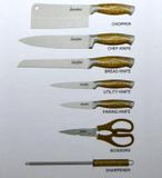 Zurrichberg 8-dielna sada nerezových nožov so stojanom zlatá ZB-5002G
