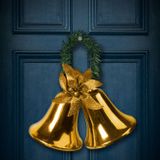 Vianočná dekorácia - zlaté XXL zvončeky