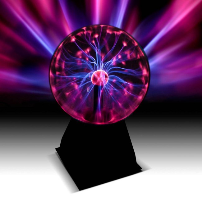 Plazmová guľa s bleskami 15 cm