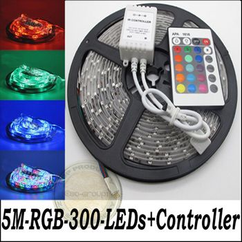 5m nalepovací vodotesný LED pás-3528 Multicolor s príslušenstvom