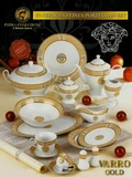 DA VINCI GOLD VERSACE - Luxusný porcelánový 57 dielny set gold