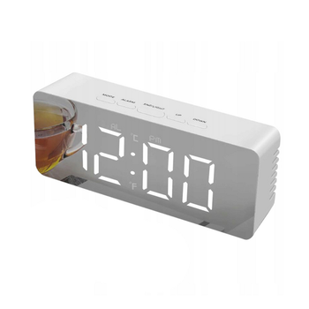 Digitálne zrkadlové hodiny s funkciou alarmu