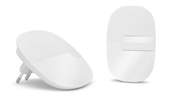 Dizajnový bezdrôtový zvonček - biely