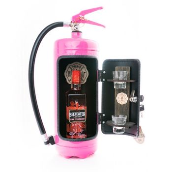 Firebar - unikátny minibar v hasiacom prístroji - ružový