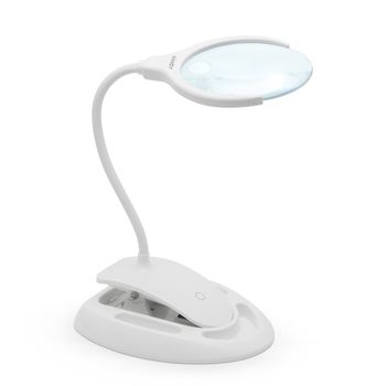 LED lampa s lupou, dotykovým tlačidlom a akumulátorom