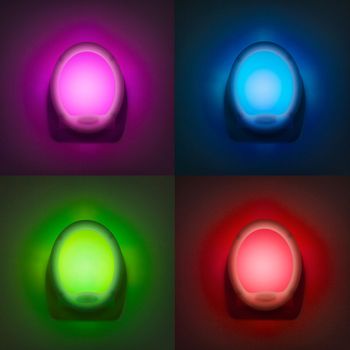 LED nočné svetlo meniace farby Premium "Smooth"