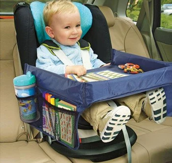 Mobilný stolík do auta a kočíka - modrý