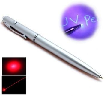 Multifunkčné pero s neviditeľným atramentom a laserom