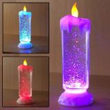 Romantická LED sviečka meniaca farby so snežítkom