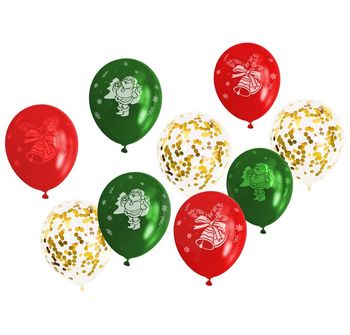 Sada balónov s vianočným motívom - 12 ks