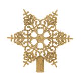 Špic na vianočný strom v tvare hviezdy - zlatý
