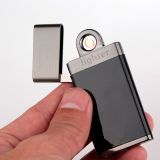 Ultratenký nabíjací USB zapaľovač - čierny