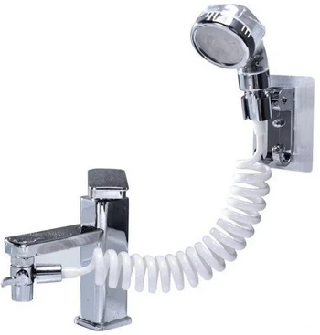 Univerzálna sprchová súprava s vodným filtrom so špirálovou hadicou na vodovodnú batériu