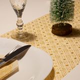 Vianočný behúň na stôl - zlatý 180 x 28 cm