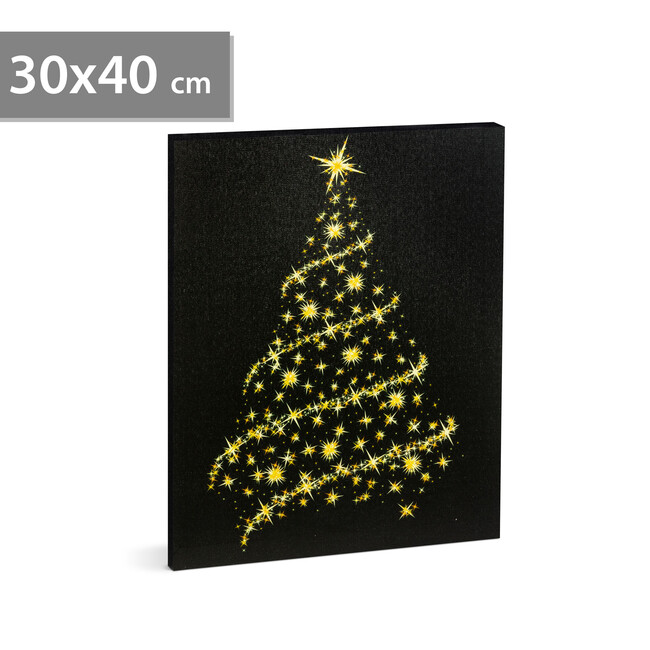 Vianočný LED obrázok s vešiakom na stenu 30 x 40 cm